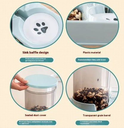 Comedero y Bebedero Automático para Mascotas – Doble Cuenco 2 en 1