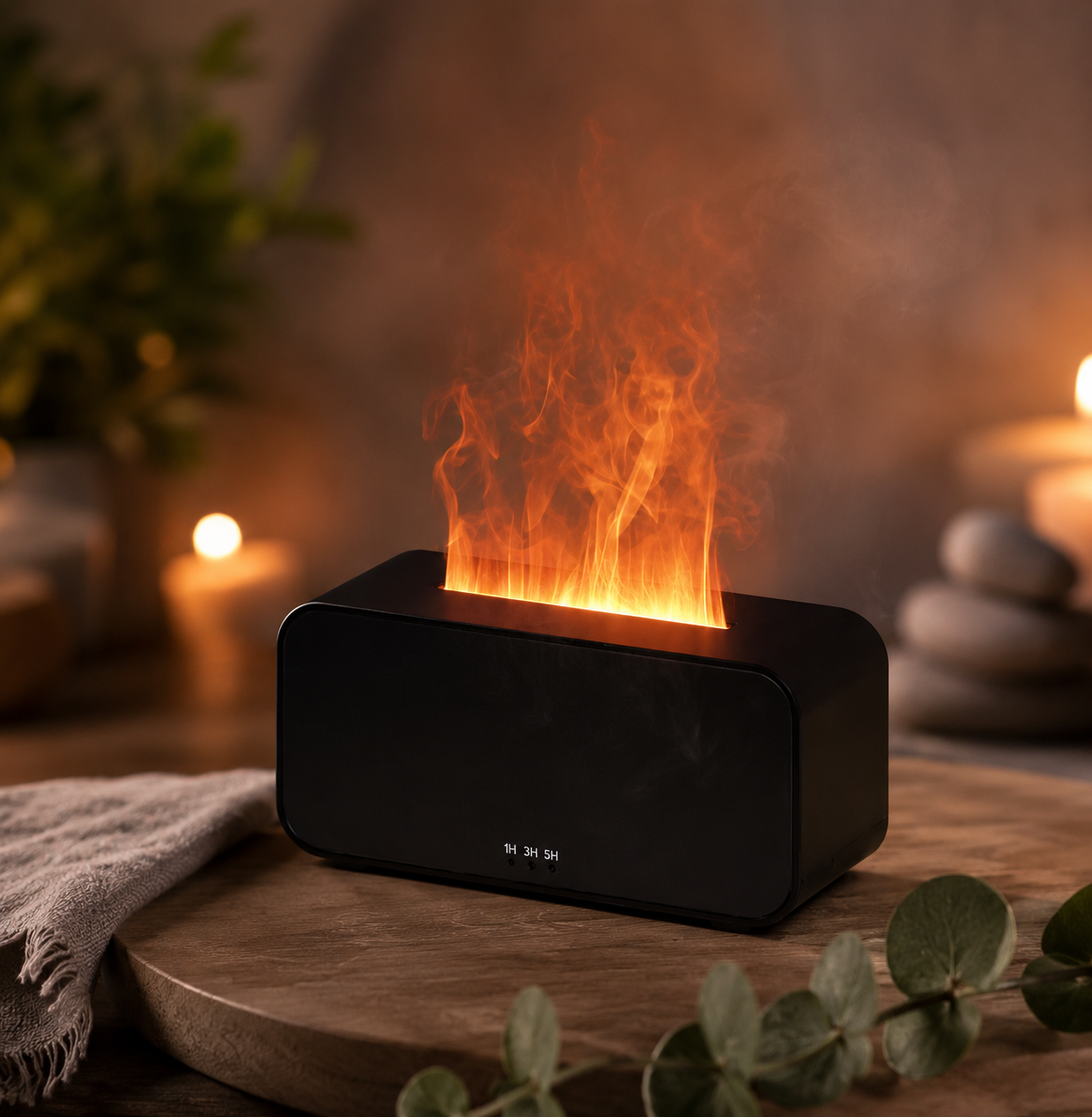 Difusor de Aroma y Humidificador Efecto Llama
