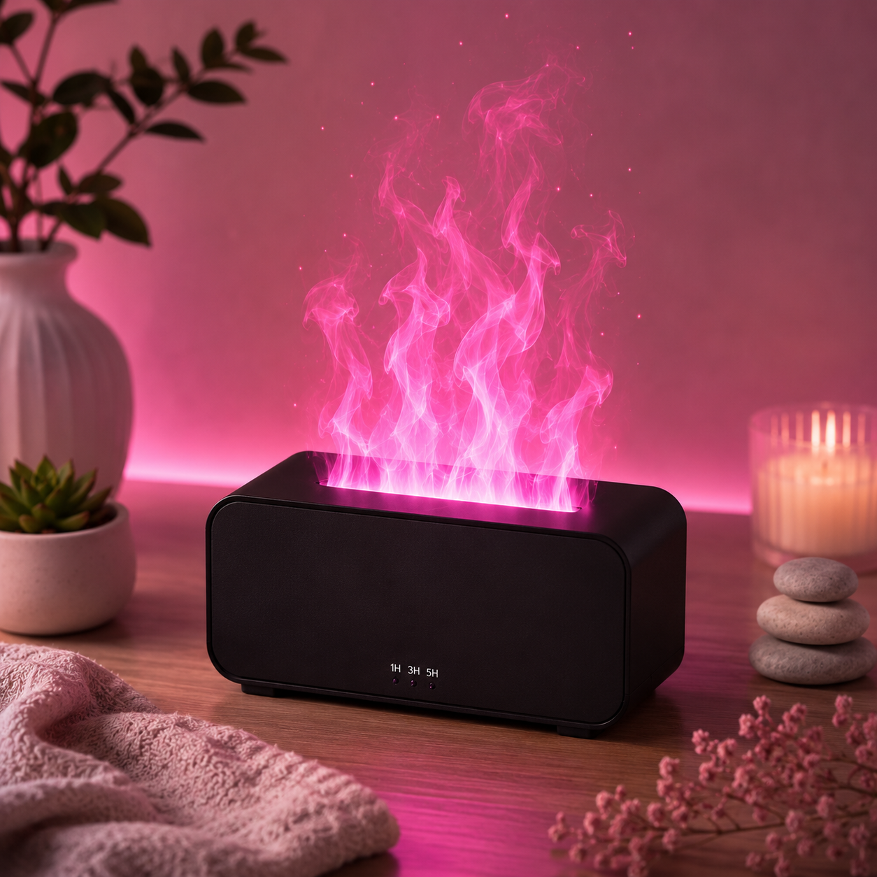 Difusor de Aroma y Humidificador Efecto Llama